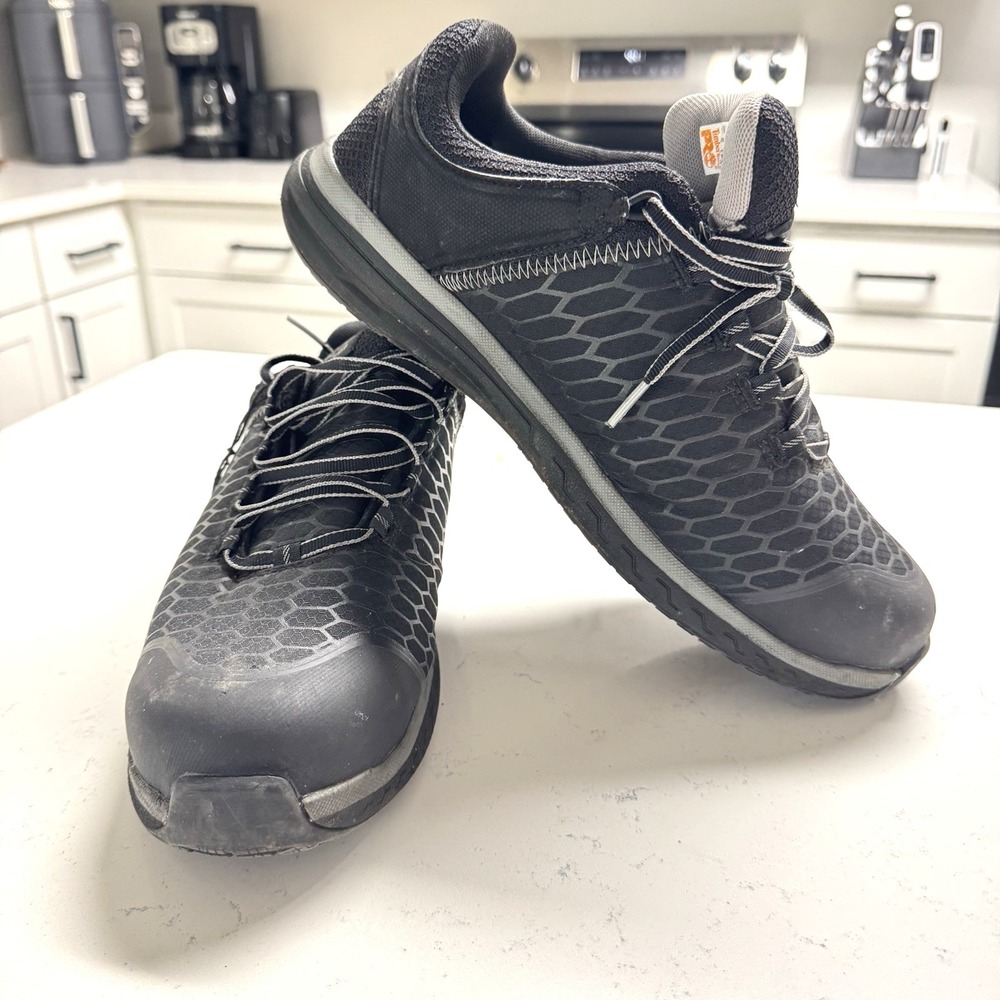 TIMBERLAND PRO Black Alloy Toe Cap Removable Athletic Shoe Men's Size‎ 11 W